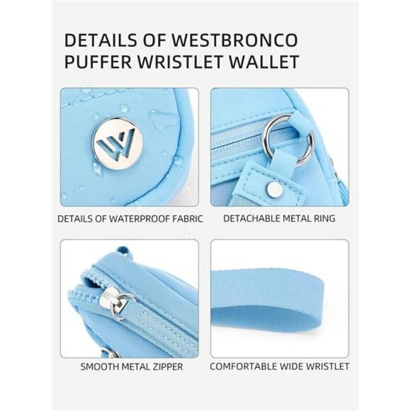 Westbronco RFID Wristlet Wallet Women Quilted Travel Purse Phone Organizer - Picture 5 of 7